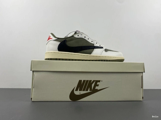 Bmlin Shoes LOW 1 JORDAN SCOTT TRAVIS X OG AIR DM7866-200 OLIVE MEDIUM 0730